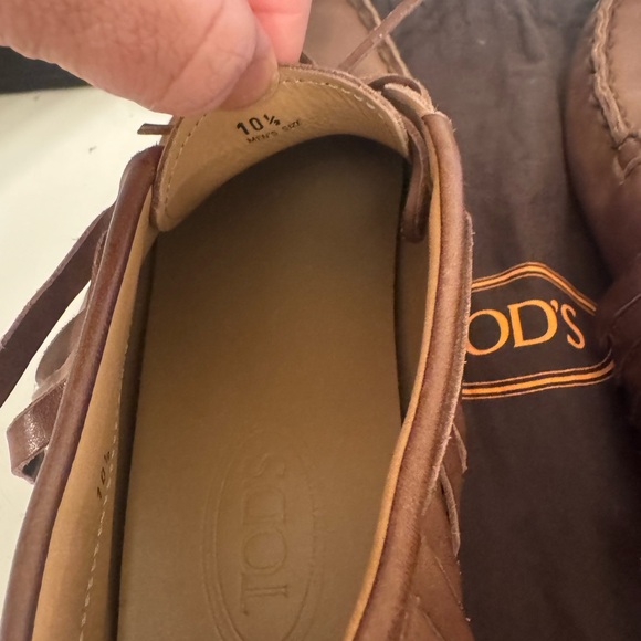 Tod's Tan Leather Slip-On Loafers - Picture 7 of 13